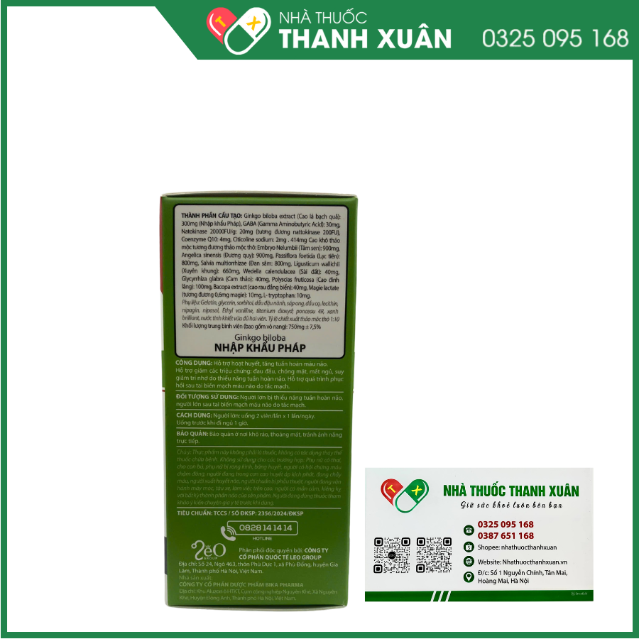 Gaba Ginkgo Wang X10 hỗ trợ hoạt huyết, tăng cường tuần hoàn máu não